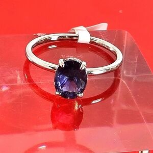 Natural Iolite 925 Sterling Silver Ring 7.75/8
